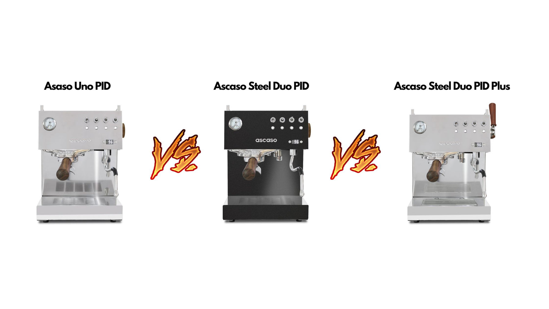 Ascaso Steel Uno PID vs Duo PID vs Duo PID Plus Blog Image