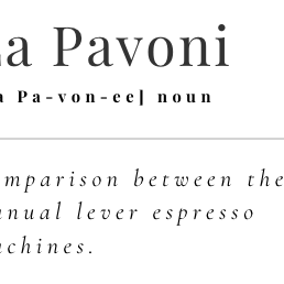 La Pavoni Manual Lever Machine Comparisons