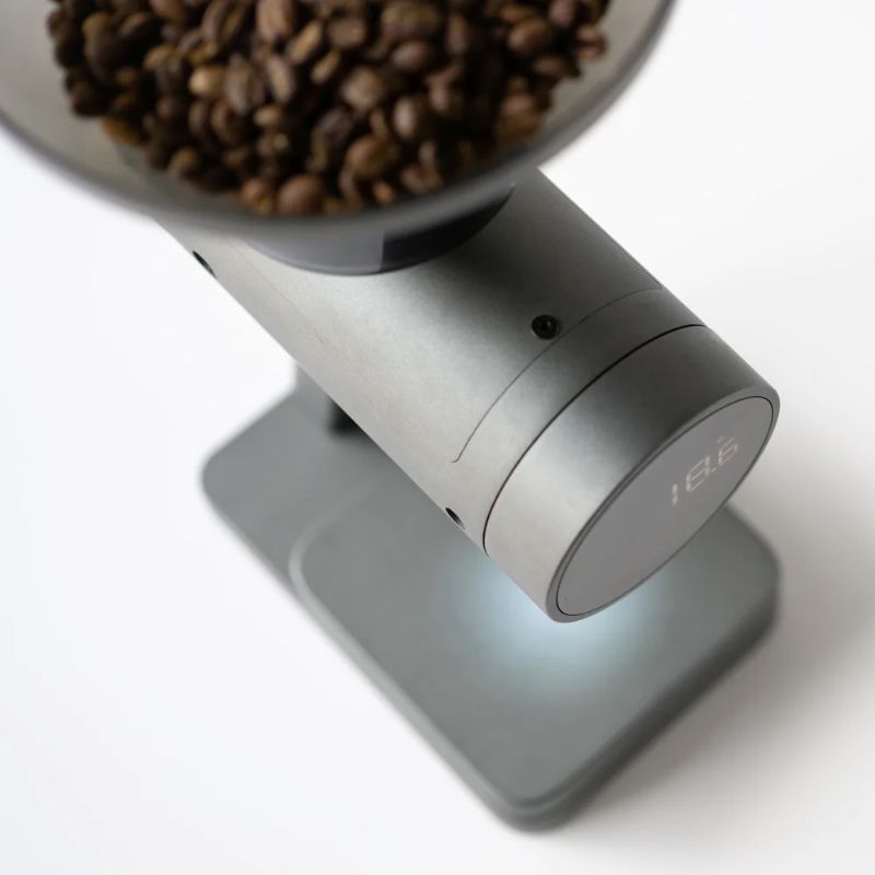 Acaia Orion Nano Bean Doser Top Down Oblique View