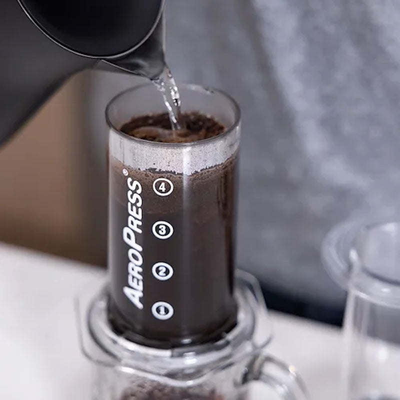 AeroPress Clear Coffee Maker Pouring