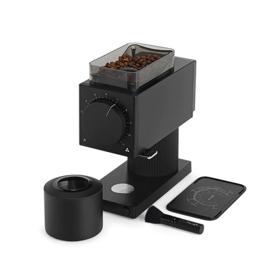 Fellow Ode Brew Gen 2 Electric coffee Grinder Matte Black Accessories Oblique View