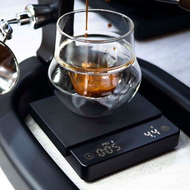 Flair Brew Coffee Scale with Coffee Being Poured In