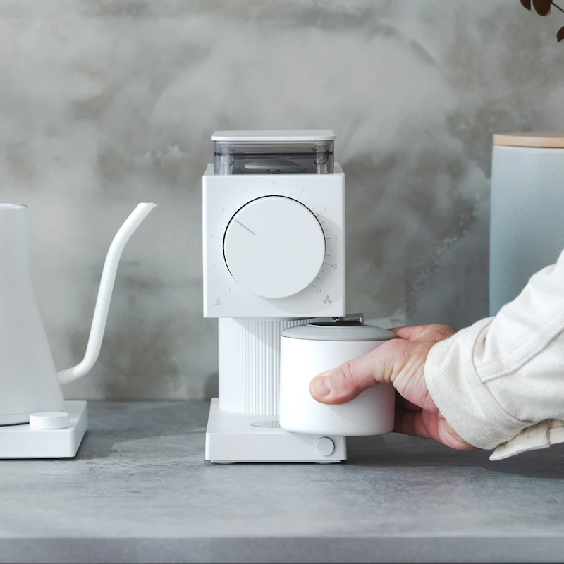 Fellow Ode Brew Gen 1 Electric Coffee Grinder White Staged Shot