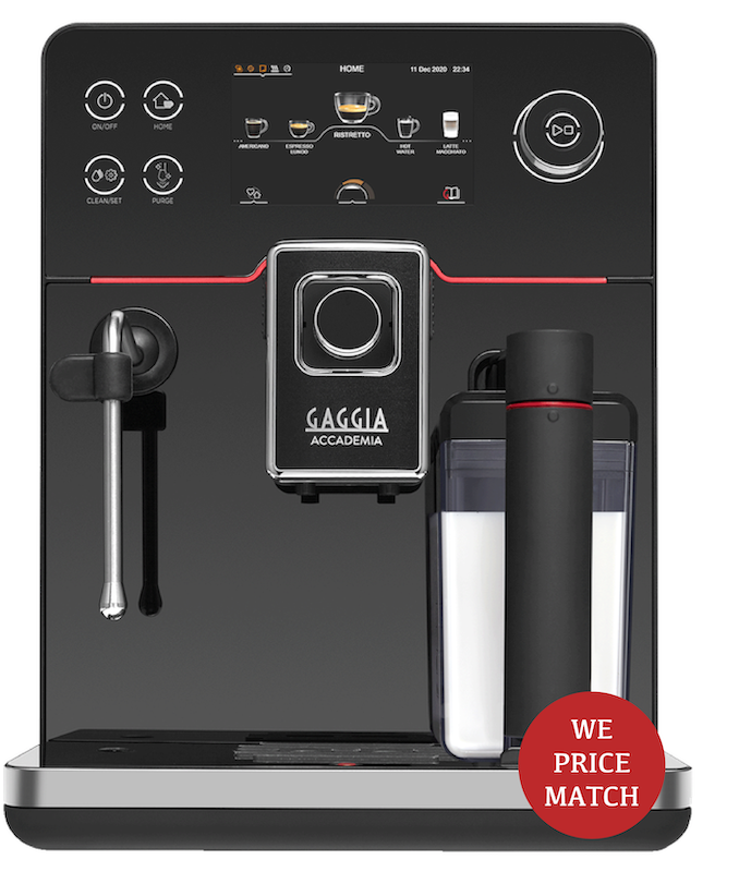 Gaggia Accademia Black Coffee Maker Front View