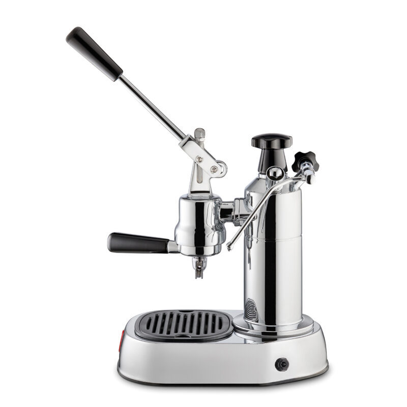 La Pavoni Europiccola Lusso Chrome Black Side View