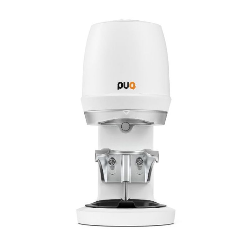 PuqPress Gen 5 Mini Auto Tamper 58.3mm White Front View