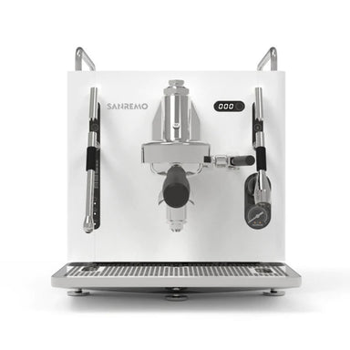 Sanremo Cube Coffee Machine White Front View
